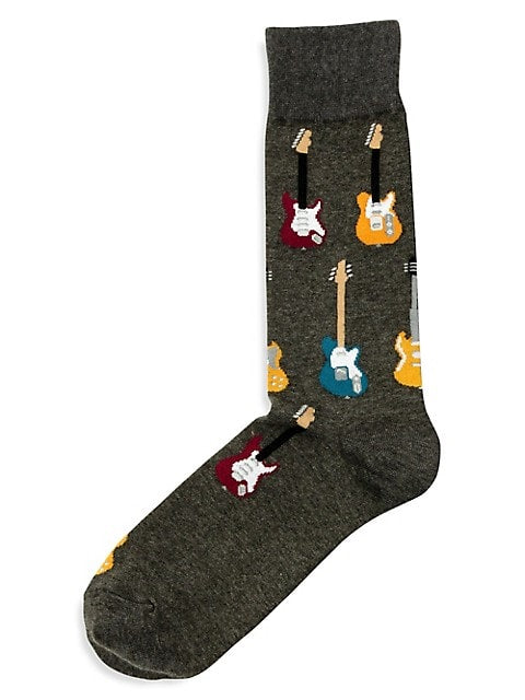 HotSox Men's | Guitars Crew Socks