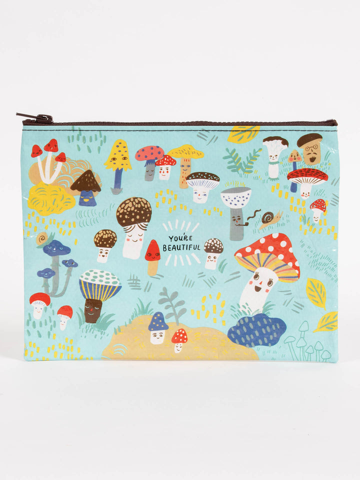 Blue Q Zipper Pouch | Cute Lil Mushrooms Zipper Pouch