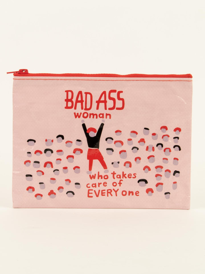 Blue Q Zipper Pouch | Bad Ass Woman Who Takes Care Of Everyone Zipper Pouch