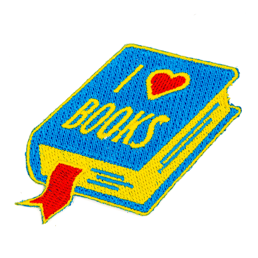 I Heart Books Iron On Patch | These Are Things