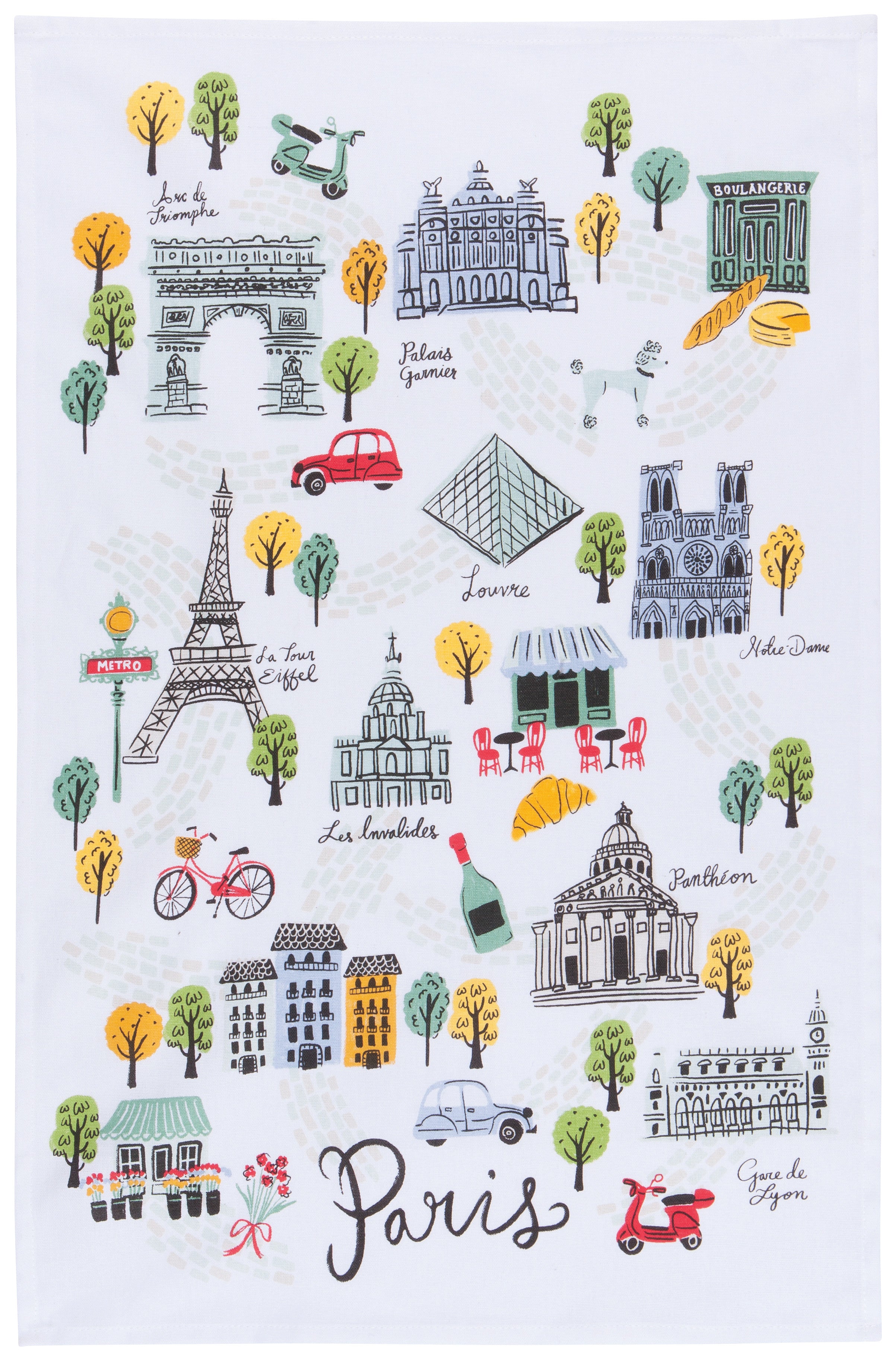 Meet Me In Paris Dish Towel | Now Designs - Oscar & Libby's