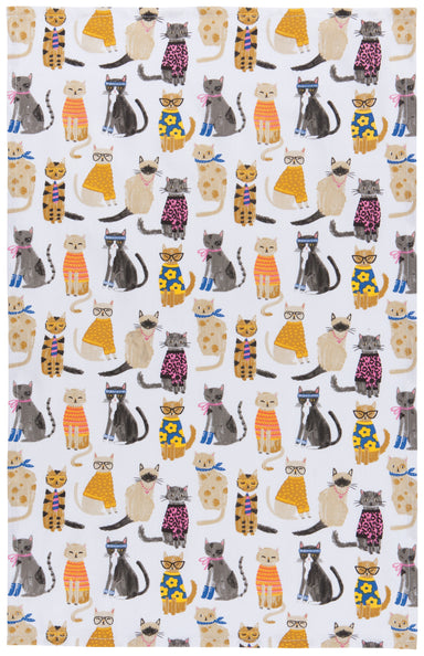 Feline Fine Dish Towel | Now Designs - Oscar & Libby's