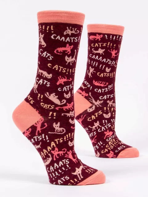 Blue Q | Women's Crew Socks | Cats!