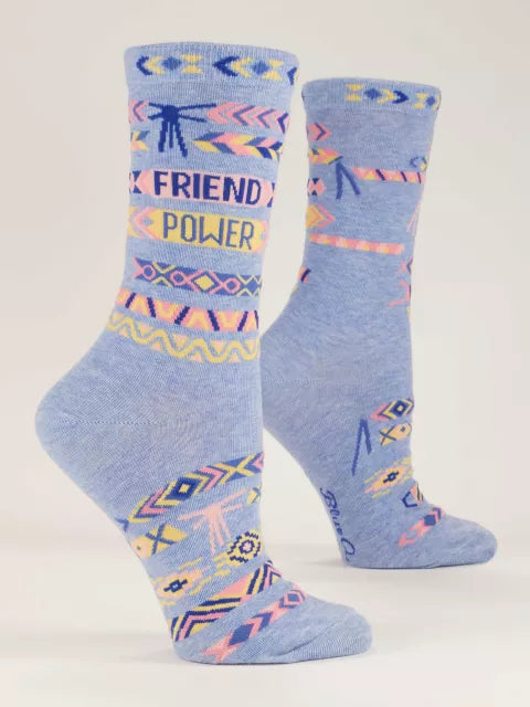 Blue Q | Women's Crew Socks | Friend Power