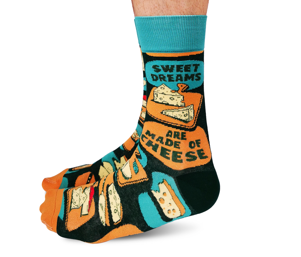 Uptown Sox | Men's Crew Socks | Cheese Dreams