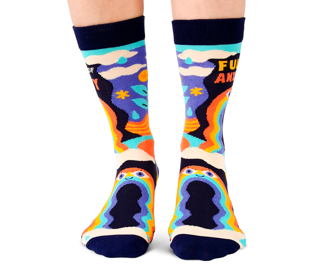 Uptown Sox | Women's Crew Socks | Full of Anxiety