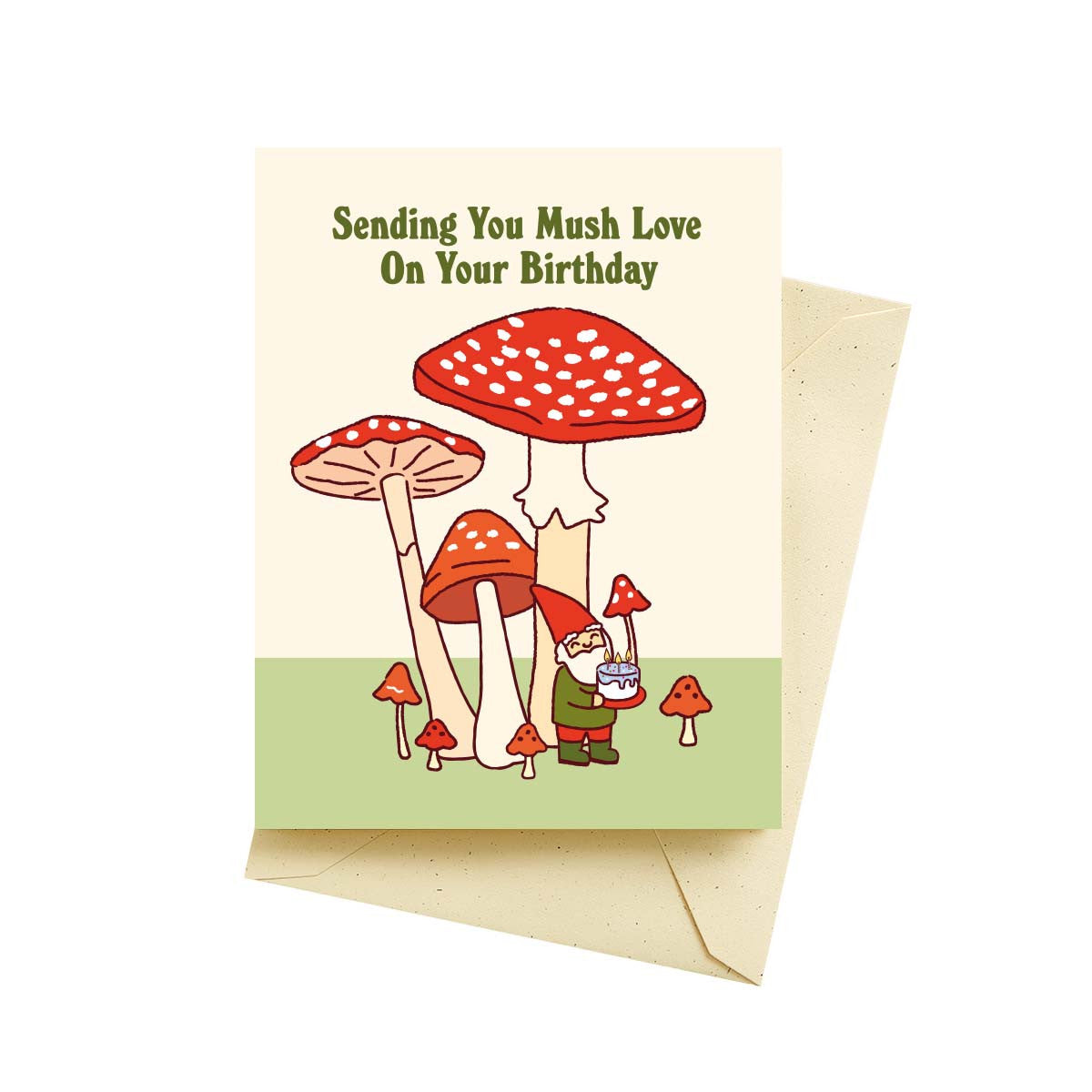 Gnome Mushroom Birthday Card | Seltzer Goods - Oscar & Libby's