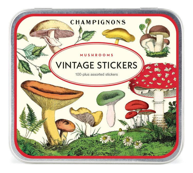 Mushrooms Champignons Vintage Stickers | Cavallini