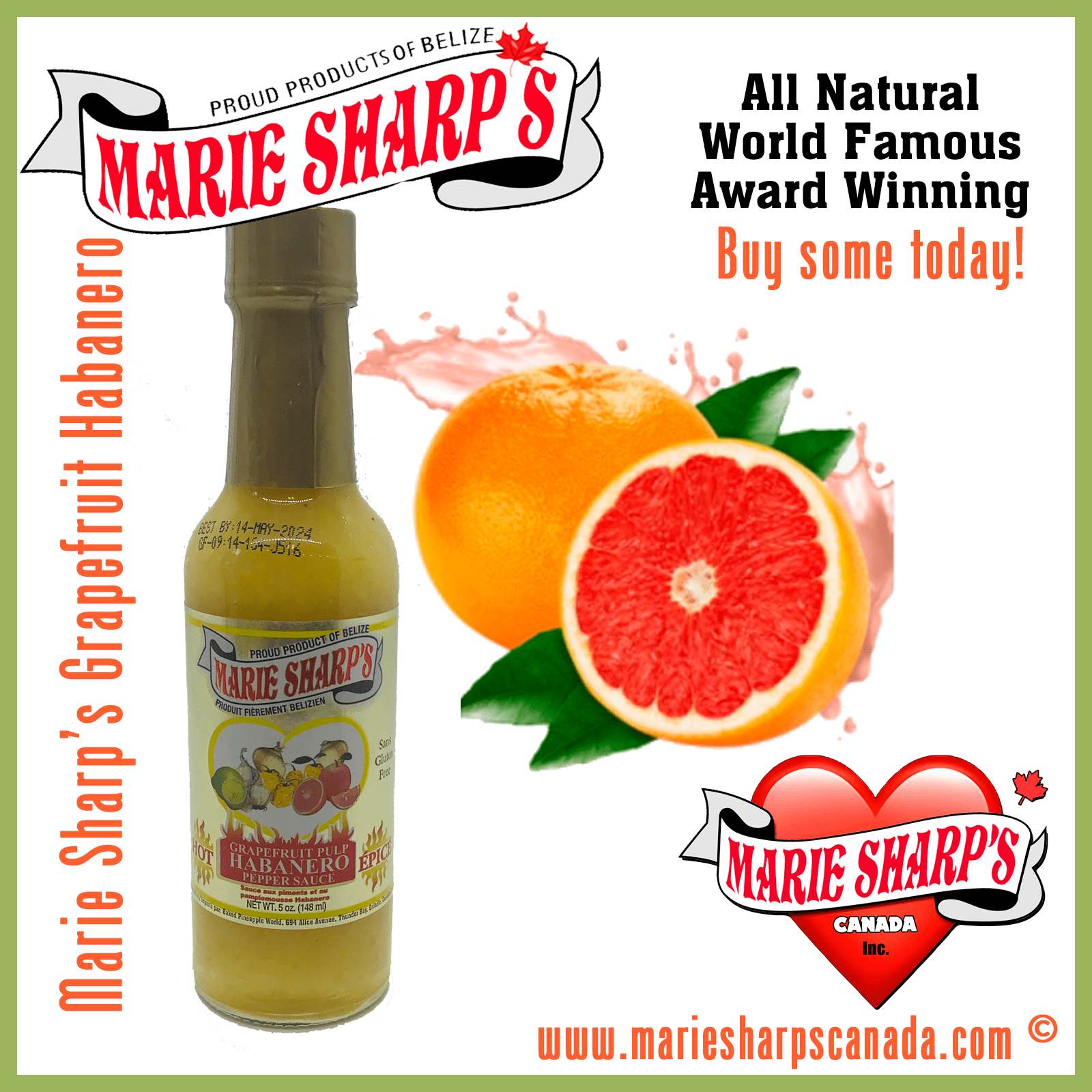 Marie Sharp's | Mini Grapefruit Habanero Sauce