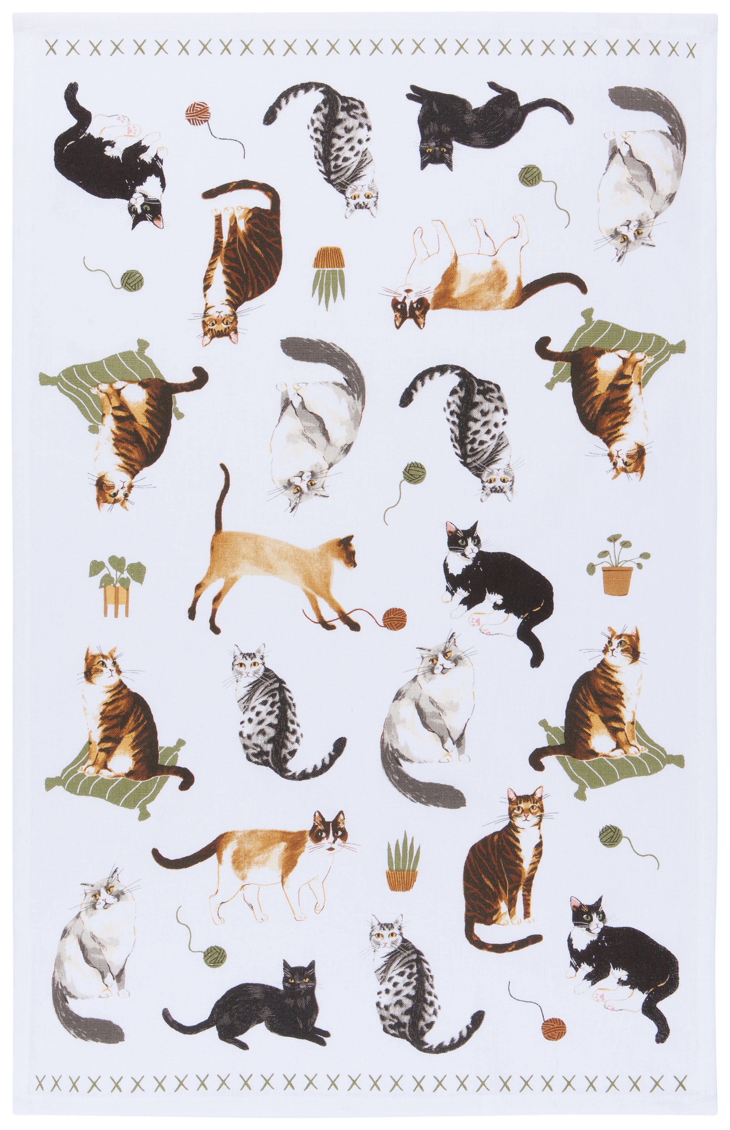 Cat Collective Dish Towel | Now Designs - Oscar & Libby's