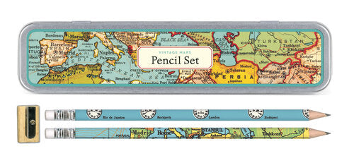 VIntage Maps Pencil Set | Cavallini