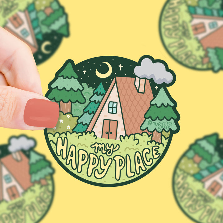 My Happy Place Vinyl Sticker