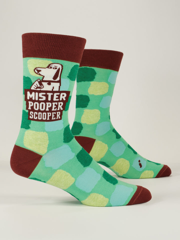 Blue Q | Men's Crew Socks | Mister Pooper Scooper