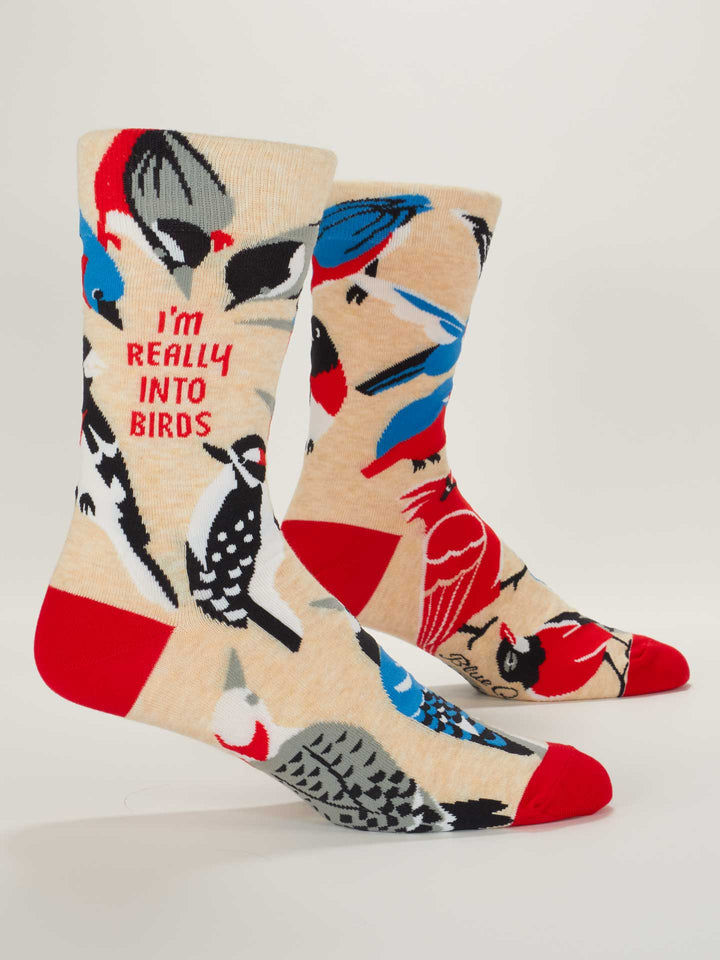 Blue Q | Men's Crew Socks | I'm Really Into Birds