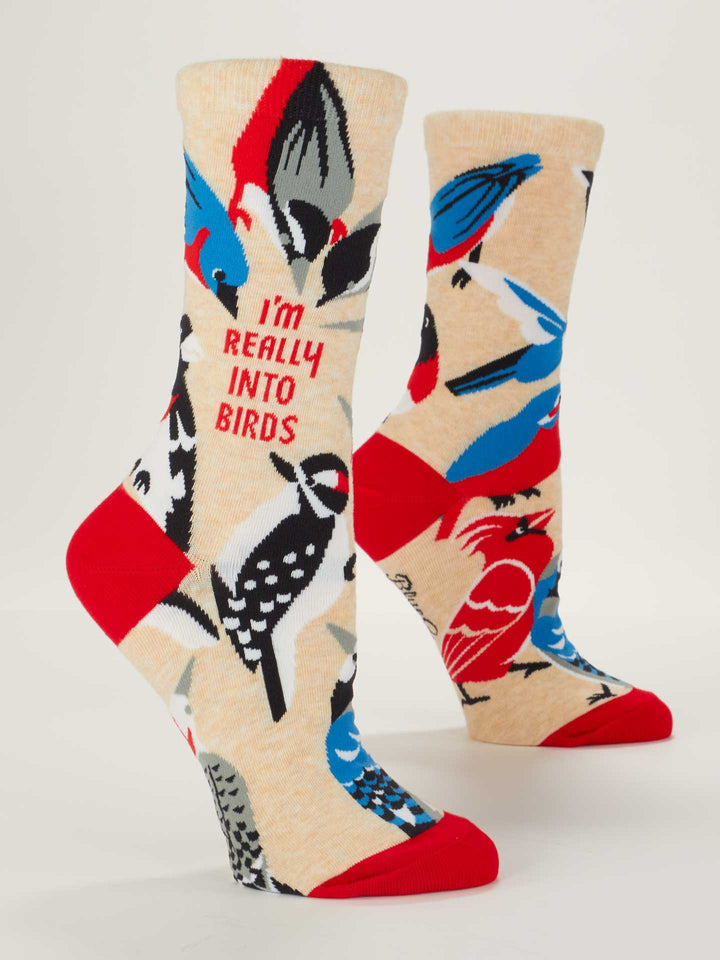 Blue Q | Women's Crew Socks | Really Into Birds