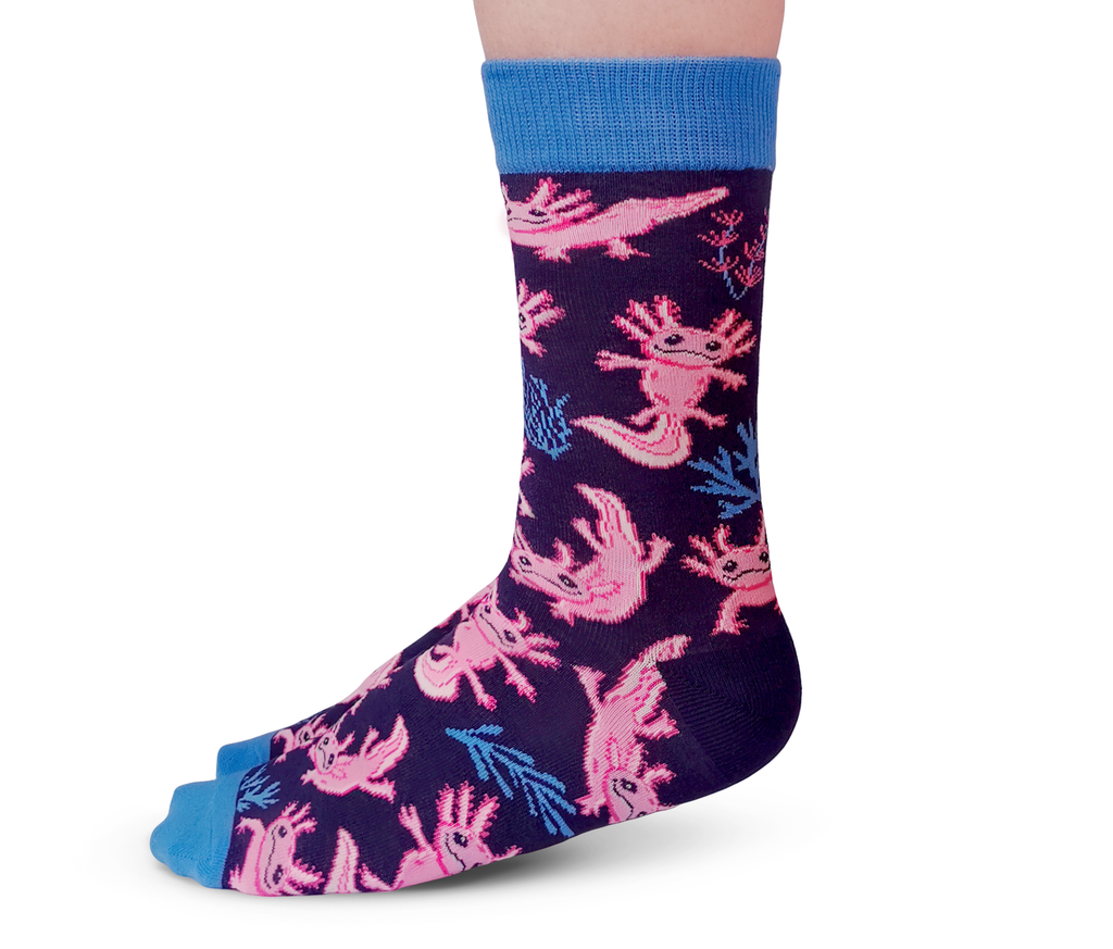 Uptown Sox | Women's Crew Socks | Axolotl