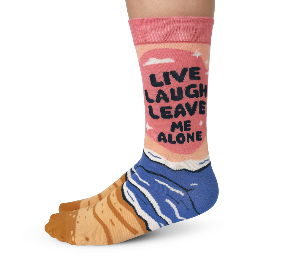 Uptown Sox | Women's Crew Socks | Live, Laugh, Leave