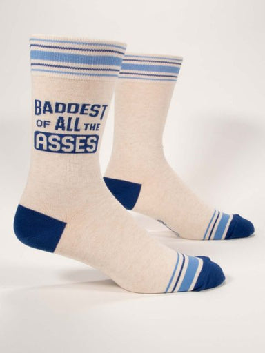 Blue Q | Men's Crew Socks | Baddest of All the Asses - Oscar & Libby's