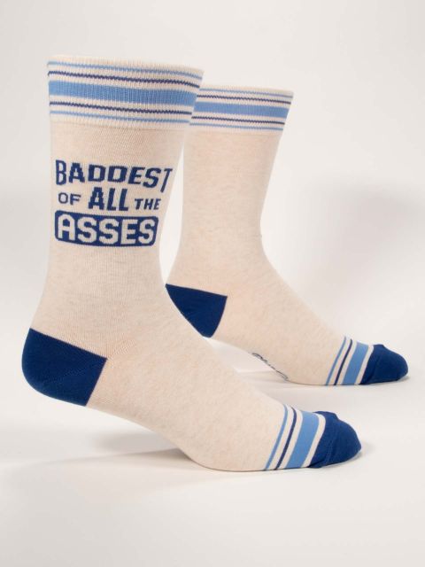 Blue Q | Men's Crew Socks | Baddest of All the Asses - Oscar & Libby's