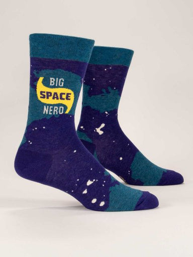 Blue Q | Men's Crew Socks | Big Space Nerd - Oscar & Libby's