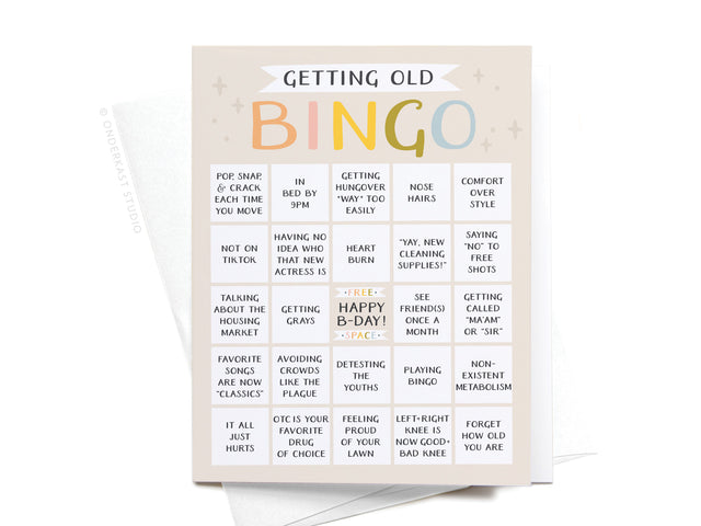 Getting Old Bingo Birthday | Onderkast Studio