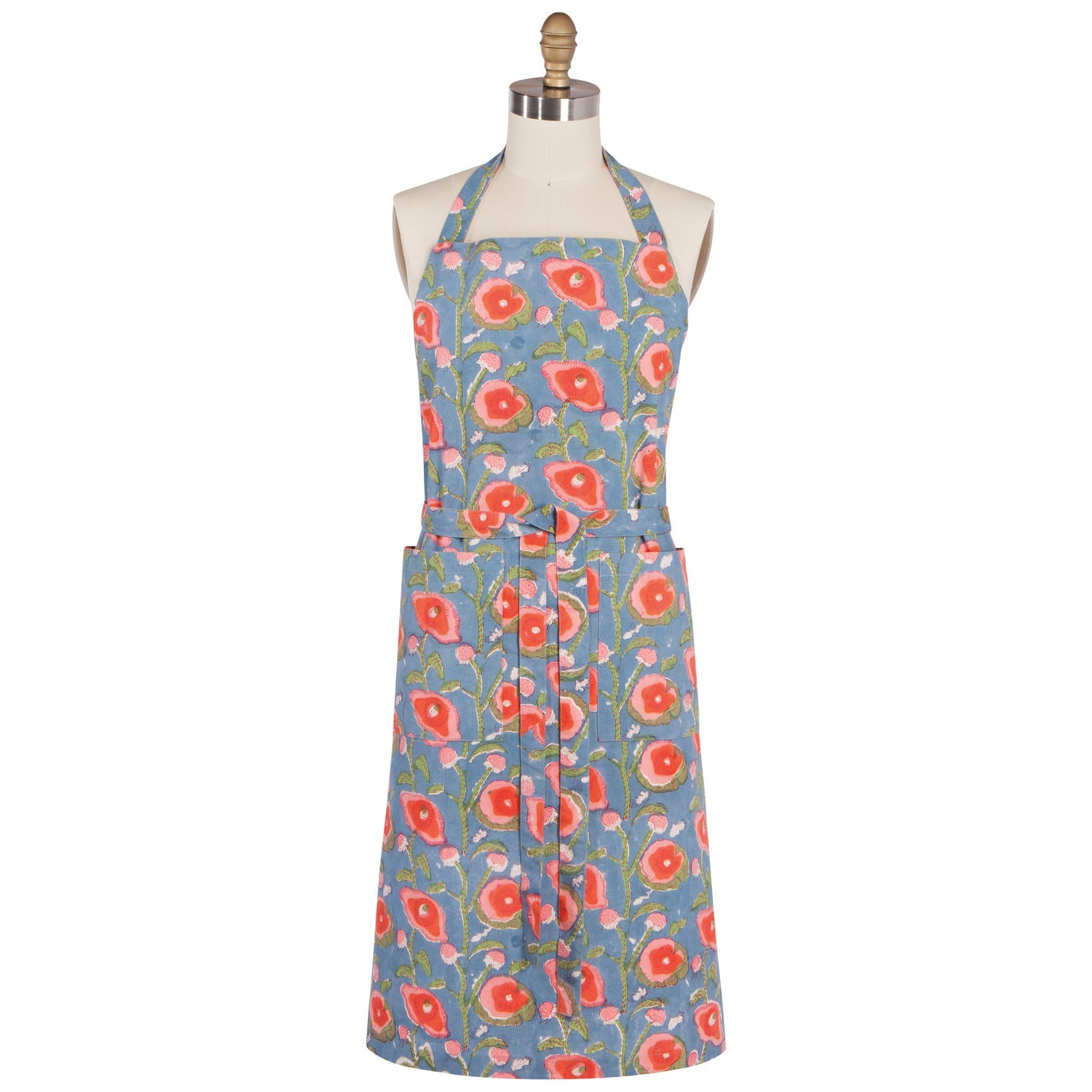 Poppy Block Print Apron | Danica Heirloom