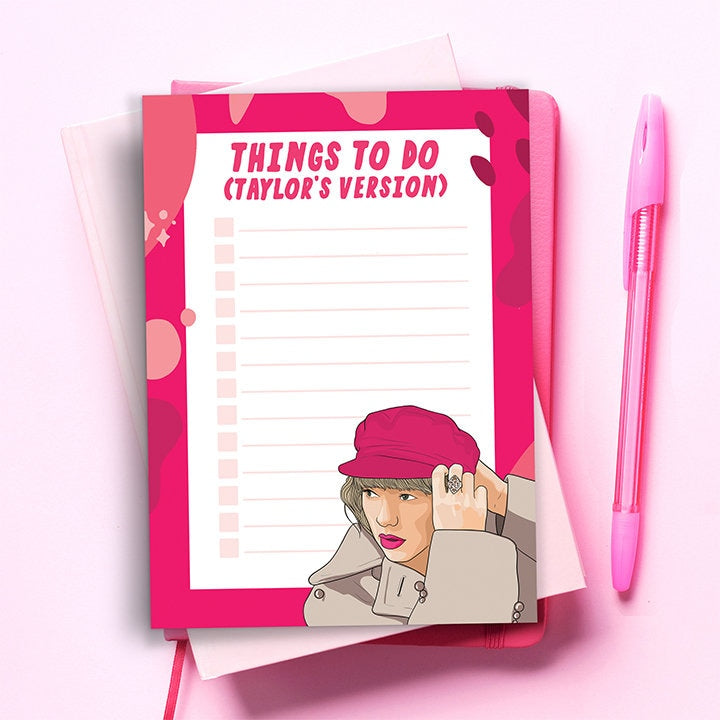 Things To Do (TV) Taylor Swift Notepad | Pop Cult Paper