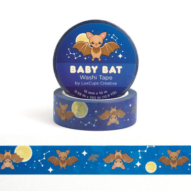 Baby Bat Washi Tape | LuxCups Creative - Oscar & Libby's