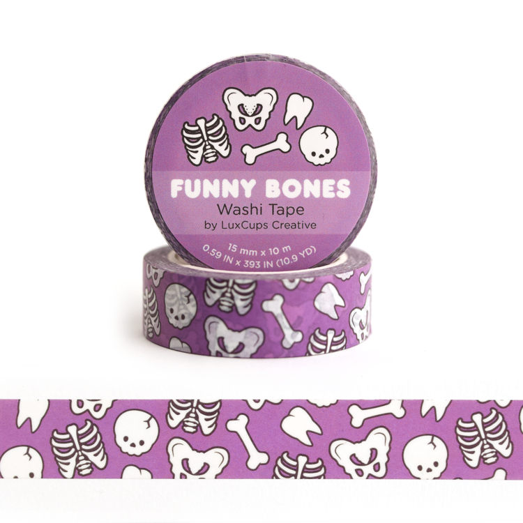 Funny Bones Washi Tape | LuxCups Creative - Oscar & Libby's