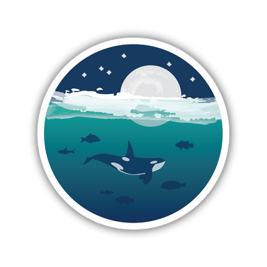 Ocean Orca Sticker - Oscar & Libby's