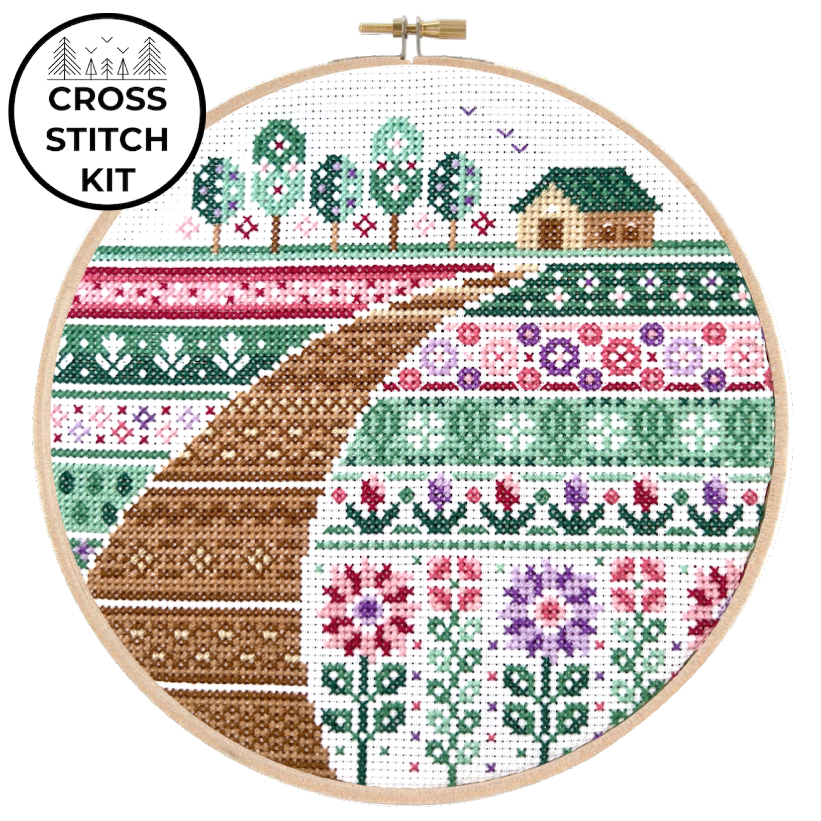 Flower Farm Cross Stitch Kit | Pigeon Coop - Oscar & Libby's