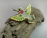 Ruby Throated Hummingbird Enamel Pin | Crystal Driedger Art - Oscar & Libby's