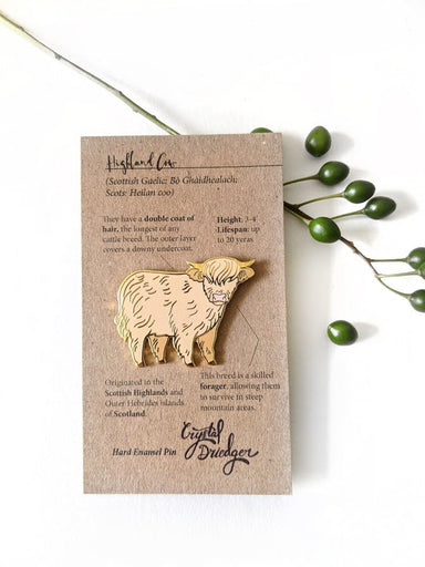 Highland Cow Enamel Pin | Crystal Driedger Art - Oscar & Libby's