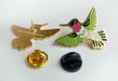 Ruby Throated Hummingbird Enamel Pin | Crystal Driedger Art - Oscar & Libby's