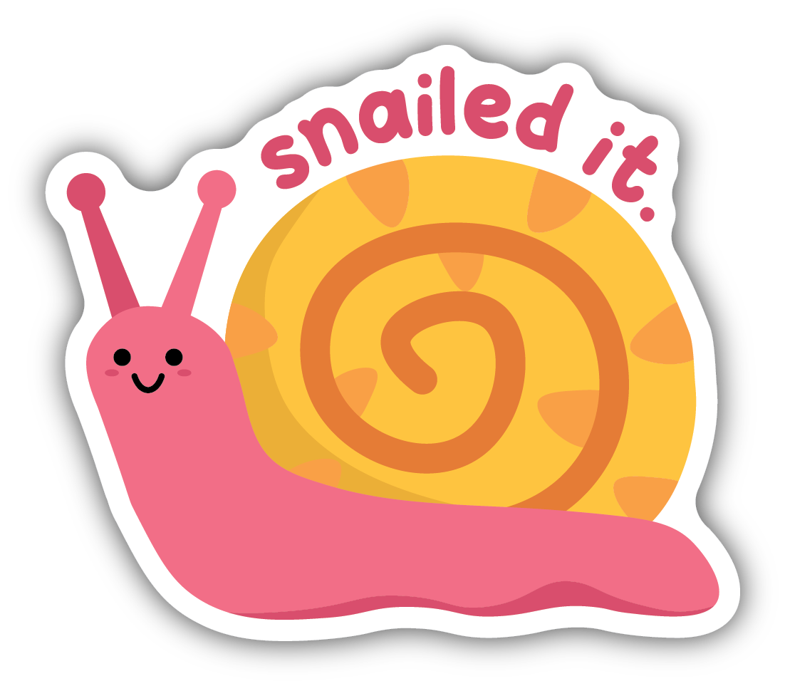 Snailed It Sticker - Oscar & Libby's