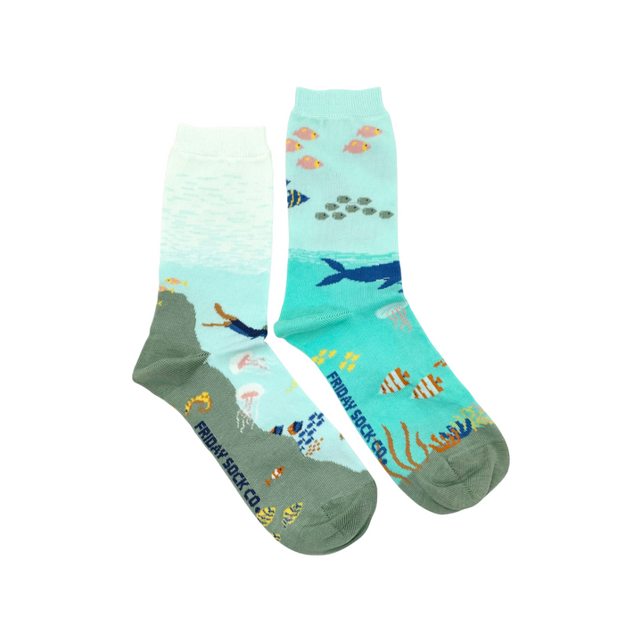 Friday Sock Co. |  Women's Socks | Underwater Scene