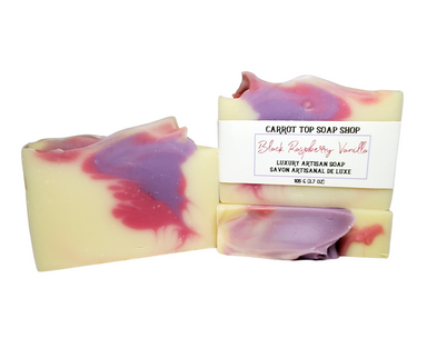 Artisan Soap | Black Raspberry Vanilla Carrot Top Soap Shop - Oscar & Libby's