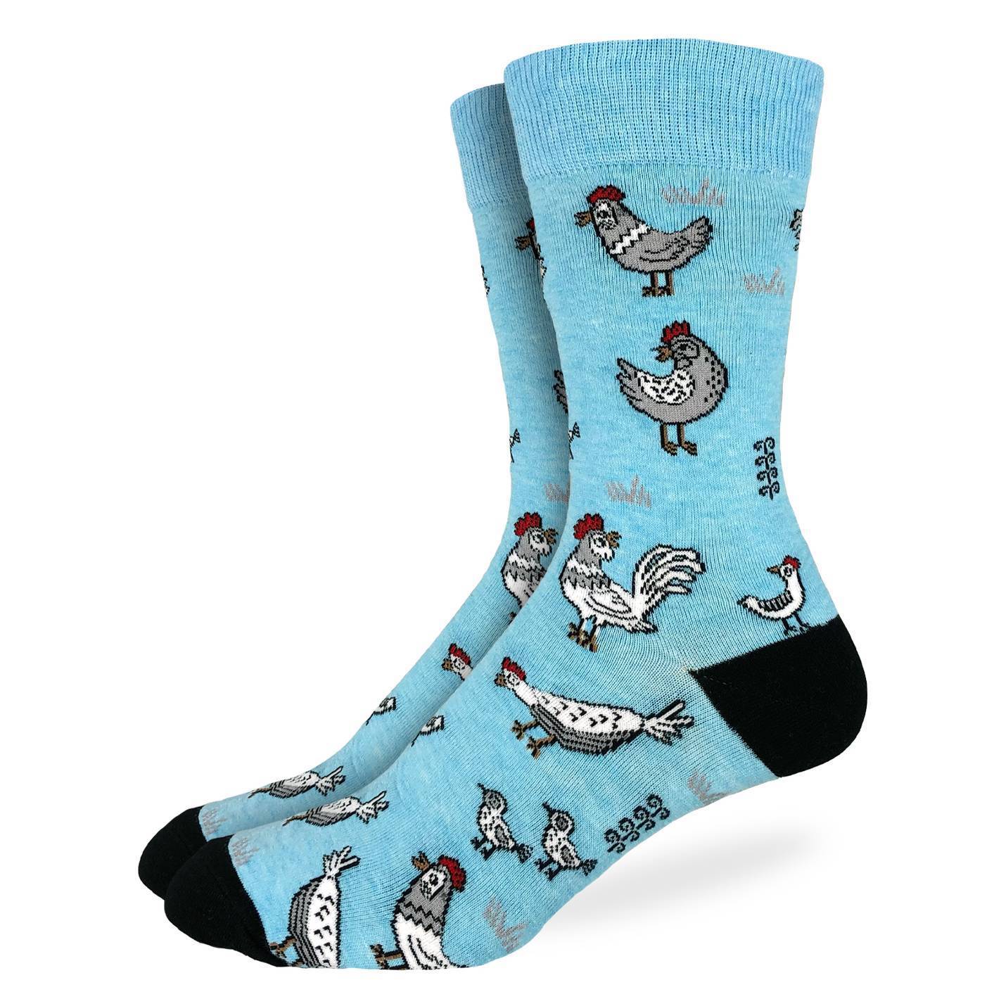 Good Luck Sock | Men's Crew | Chickens Good Luck Sock - Oscar & Libby's