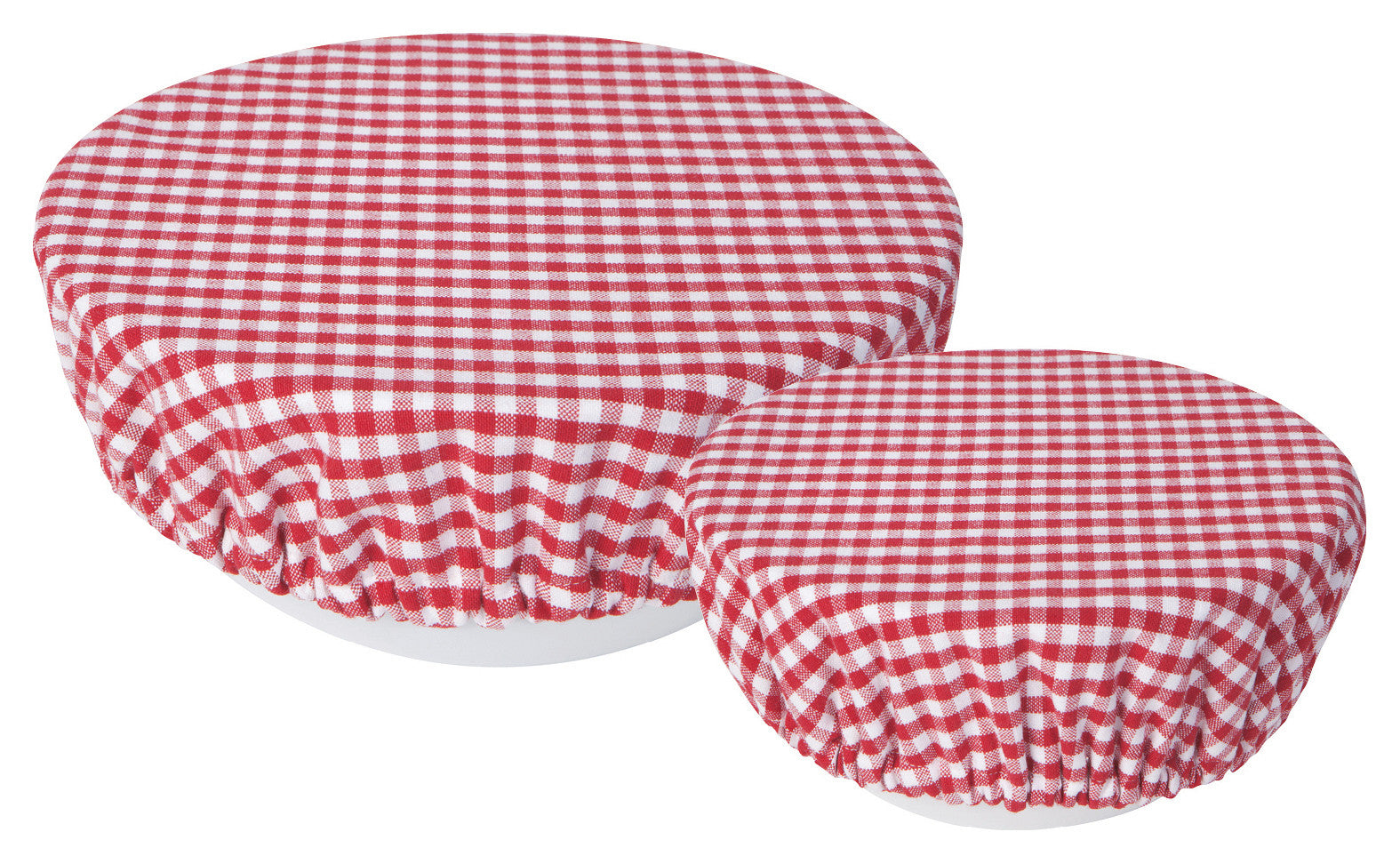 Bowl Covers: Set of Two - Red Gingham Danica - Oscar & Libby's