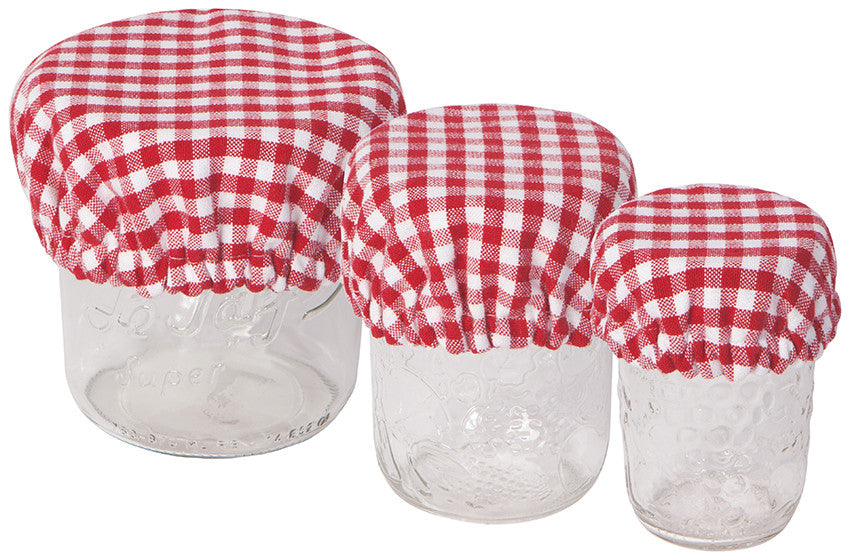 Bowl Covers Mini: Set of Three - Red Gingham Danica - Oscar & Libby's