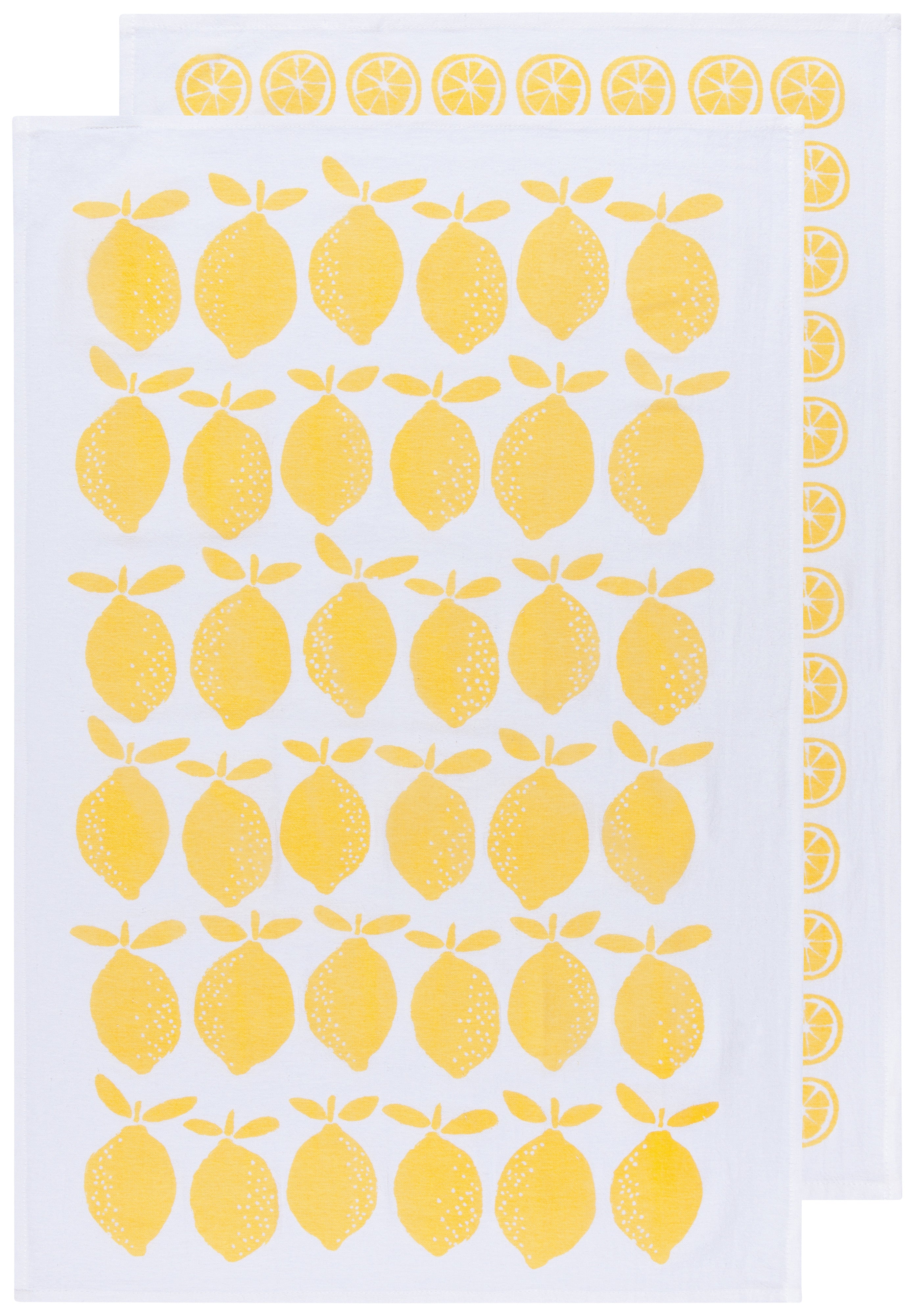 Lemons Floursack Dish Towels Set of 2 | Now Designs Danica - Oscar & Libby's