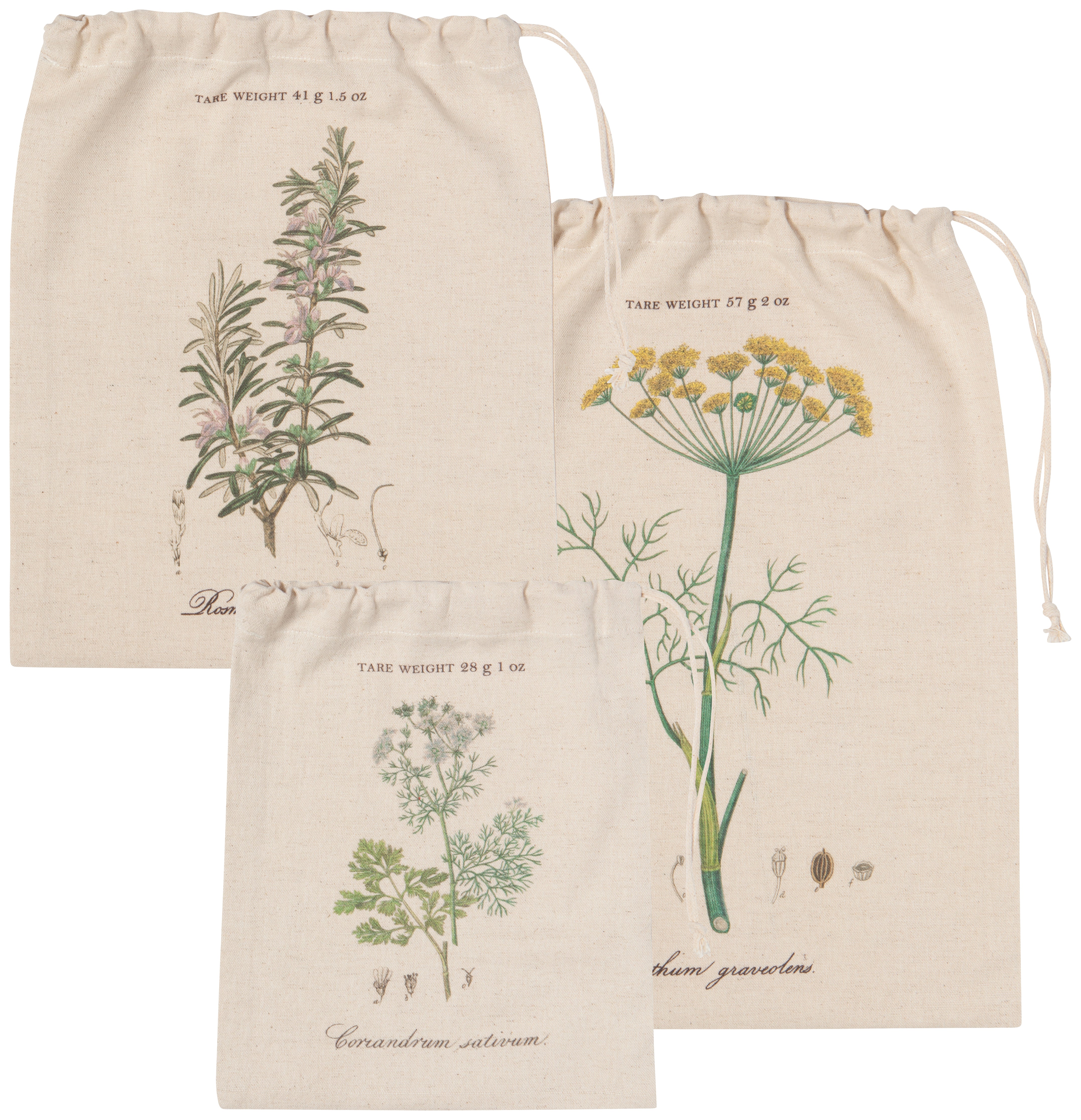 Save-It Produce Bags Set Of 3 | Garden Herbs Danica - Oscar & Libby's