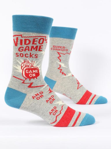 Blue Q | Men's Crew Socks | Video Game Socks Blue Q - Oscar & Libby's