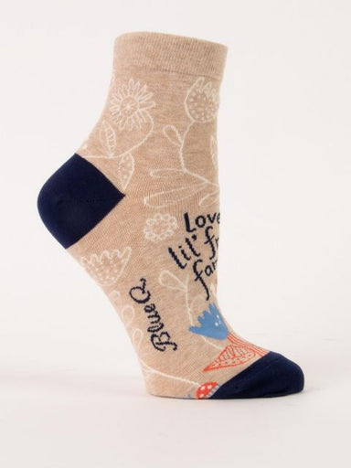 Blue Q | Women's Ankle Socks | Love My Lil' Friend Family Blue Q - Oscar & Libby's