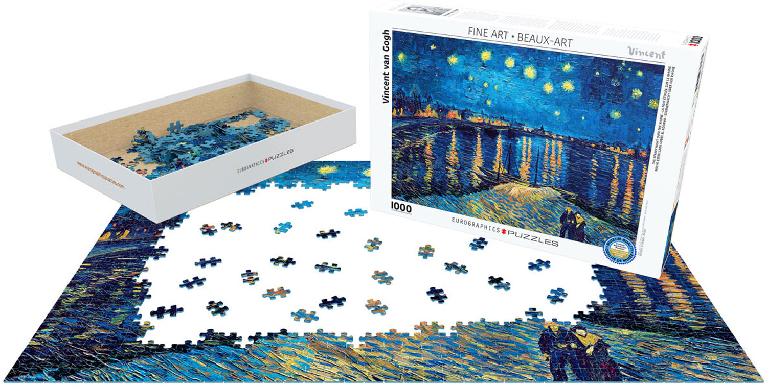 Eurographics | The Starry Night Over The Rhone by Vincent van Gogh 1000 piece puzzle Eurographics - Oscar & Libby's