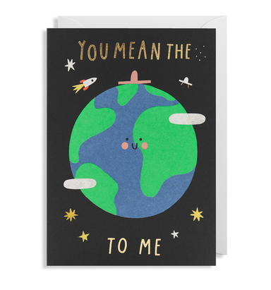 You Mean the World to Me (Mini Card) | Lagom Design Paper E Clips - Oscar & Libby's