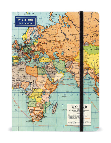 Vintage Map Large Notebook | Cavallini Cavallini & Co - Oscar & Libby's