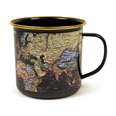 Enamel Mug | Map Of The World JabCo - Oscar & Libby's