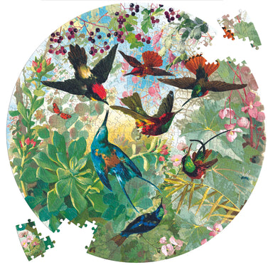 Eeboo | Hummingbirds 500 piece Round puzzle Eeboo - Oscar & Libby's