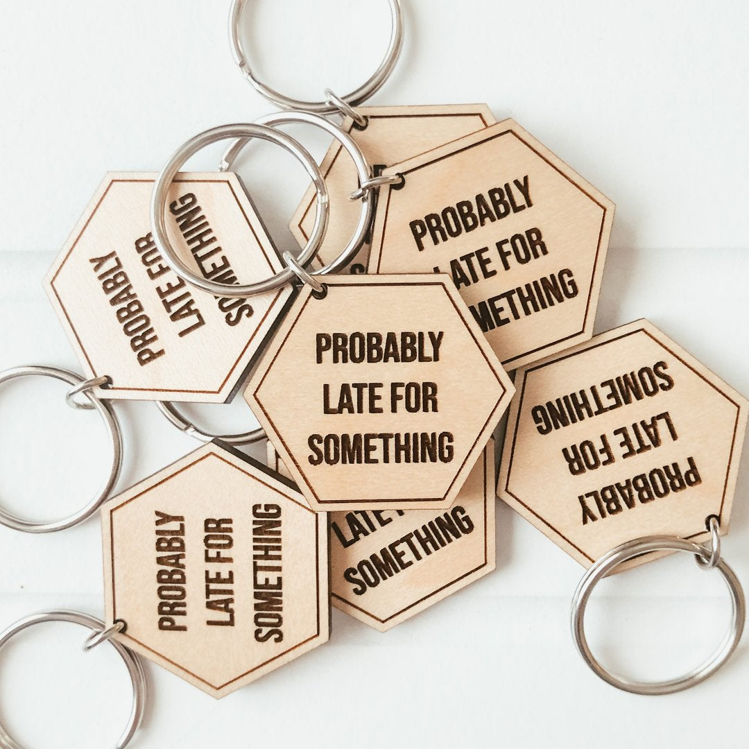 Knotty Design Co. Wooden Key Chain | Probably Late For Something Knotty Design Co. - Oscar & Libby's